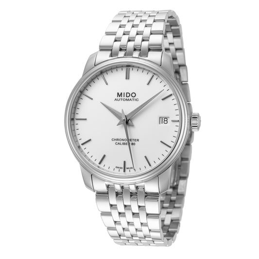 title:Mido Women's M0272081101100 Baroncelli III 34mm Automatic Watch;color:Silver