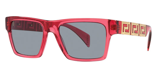 title:Versace Men's VE4445-5409-1-54 Fashion 54mm Transparent Red Sunglasses;color:Transparent Red