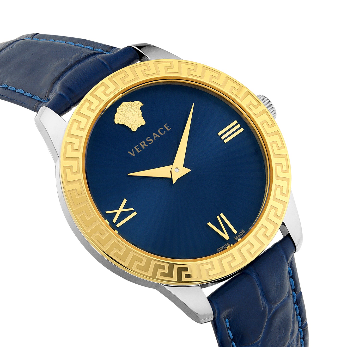 title:Versace Women's VEVC00219 Greca Signature 38mm Quartz Watch;color:Blue