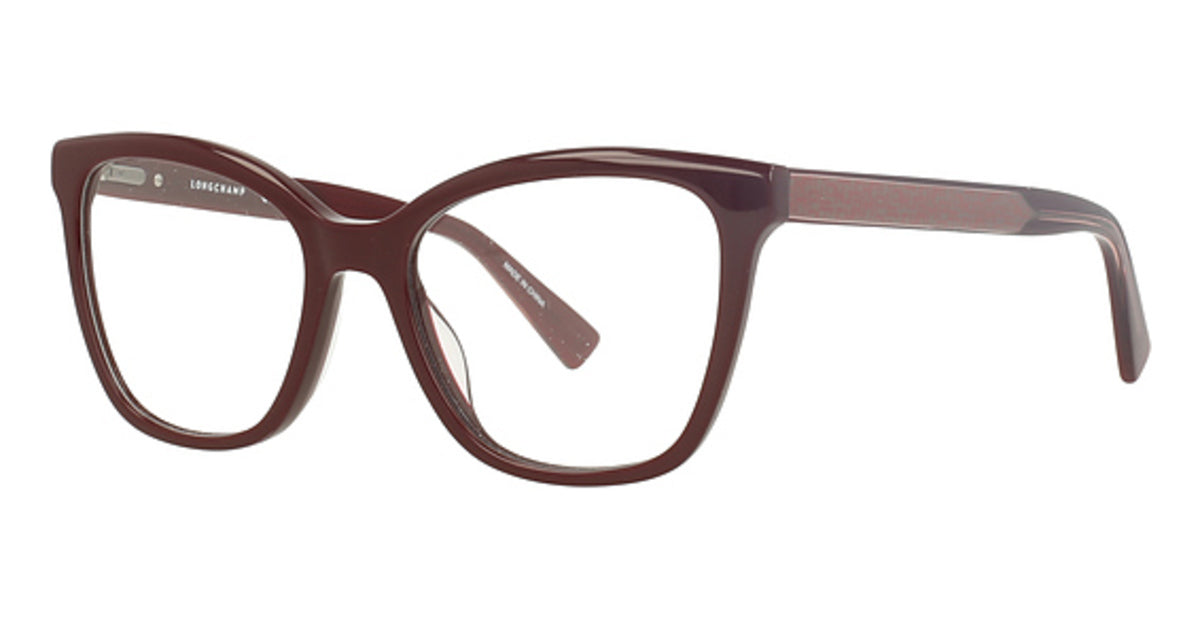 title:Longchamp Women's LO2689-601 Fashion 53mm Burgundy Opticals;color:Burgundy Frame, Demo Lens