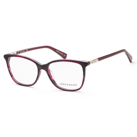 title:Longchamp Women's LO2603-613 Fashion 54mm Striped Violet Opticals;color:Striped Violet Frame, Demo Lens