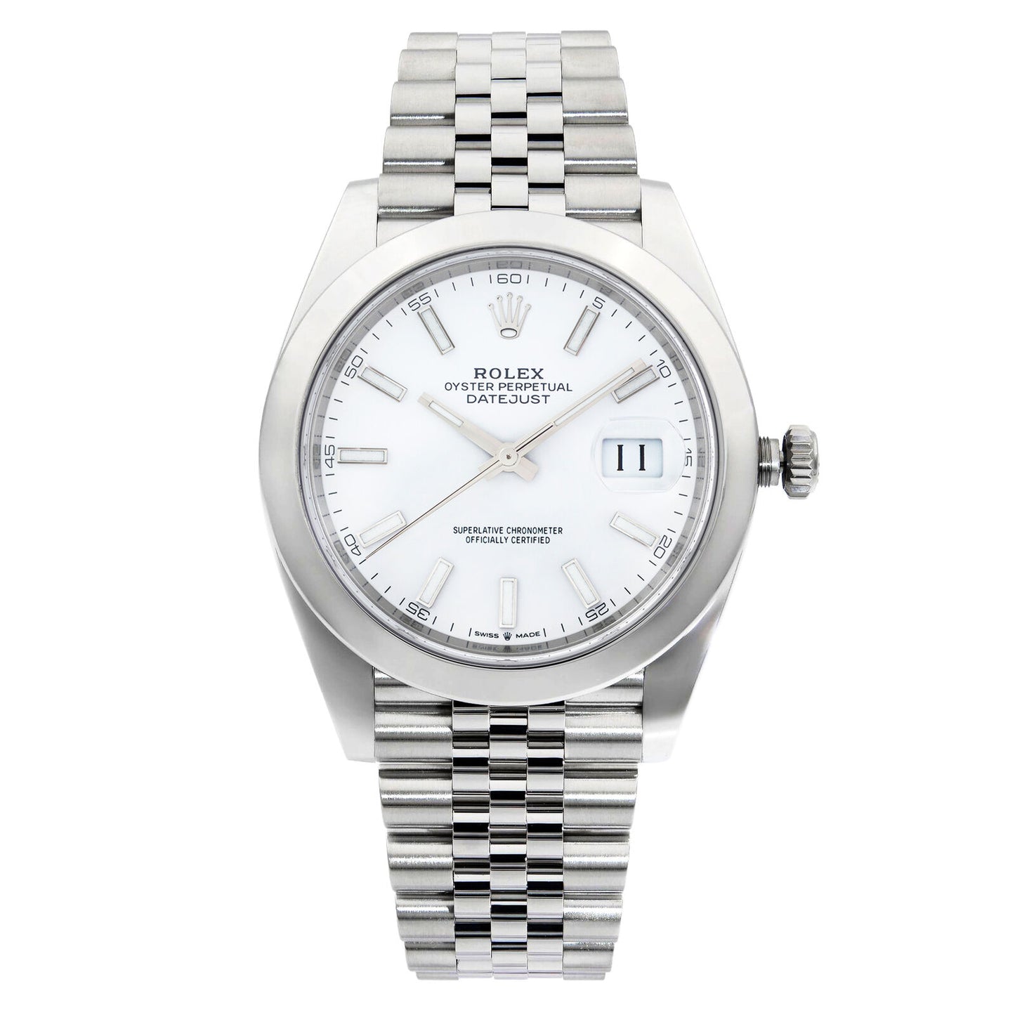 title:Rolex Datejust 41mm Steel White Index Dial Jubilee Smooth Automatic Watch  TFJ-142508569;color:not applicable