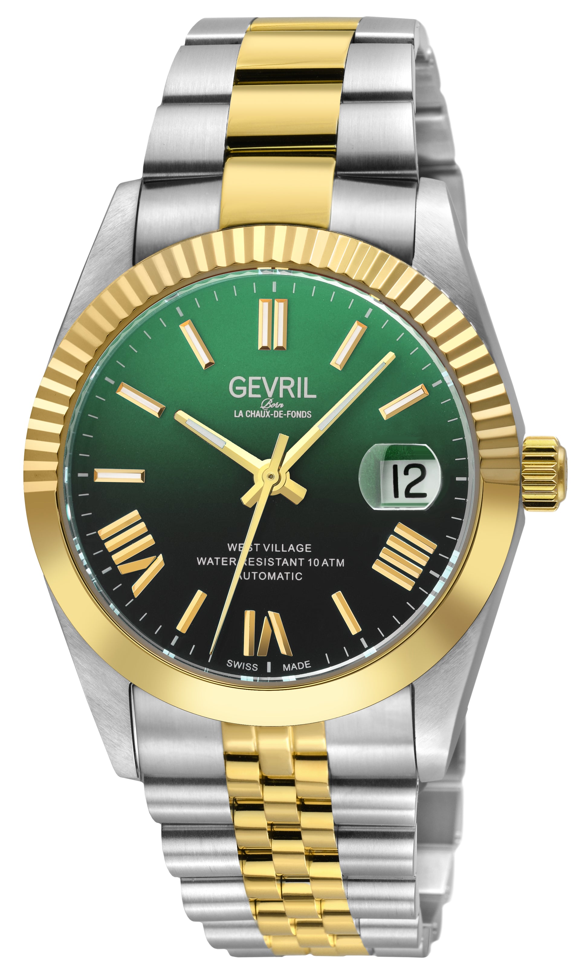 title:Gevril Men's West Village Fusion Elite 40mm Automatic Watch 48961B;color:Green