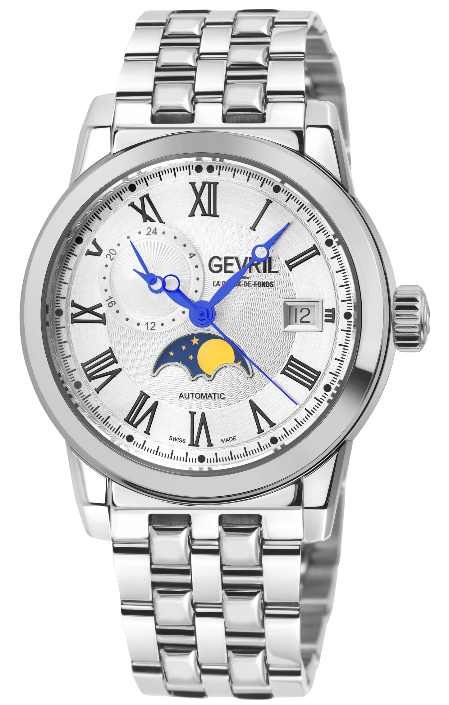 title:Gevril Men's Madison 39mm Automatic Watch 2590B;color:White