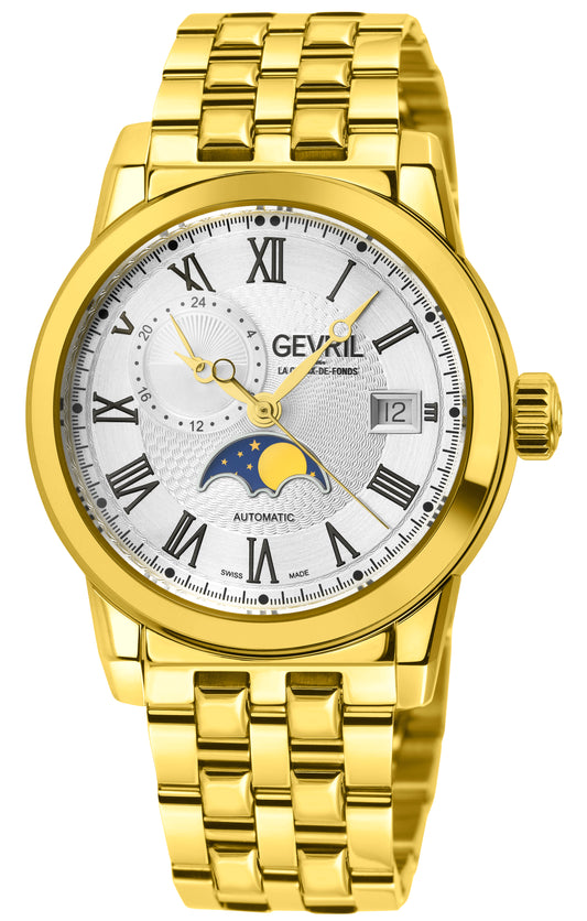 title:Gevril Men's Madison 39mm Automatic Watch 2592B;color:White