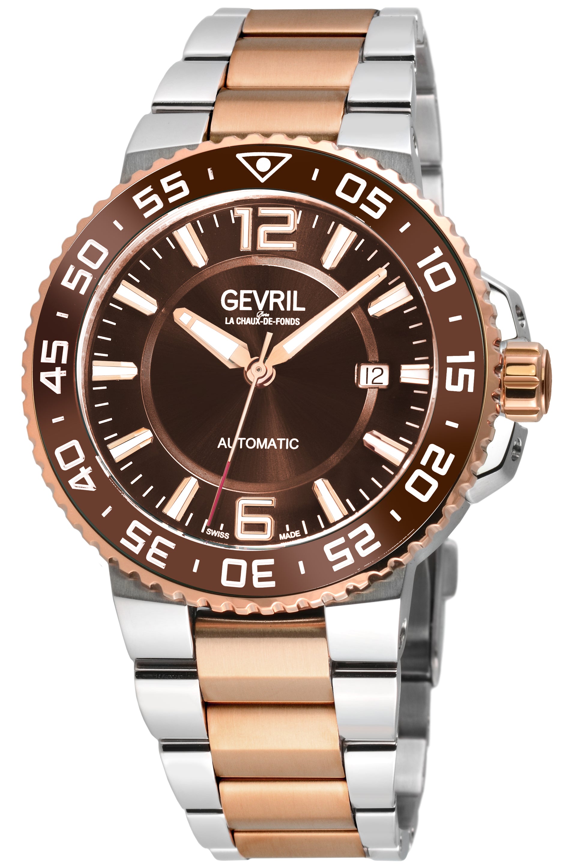 title:Gevril Men's Riverside 42mm Automatic Watch 46704;color:Brown