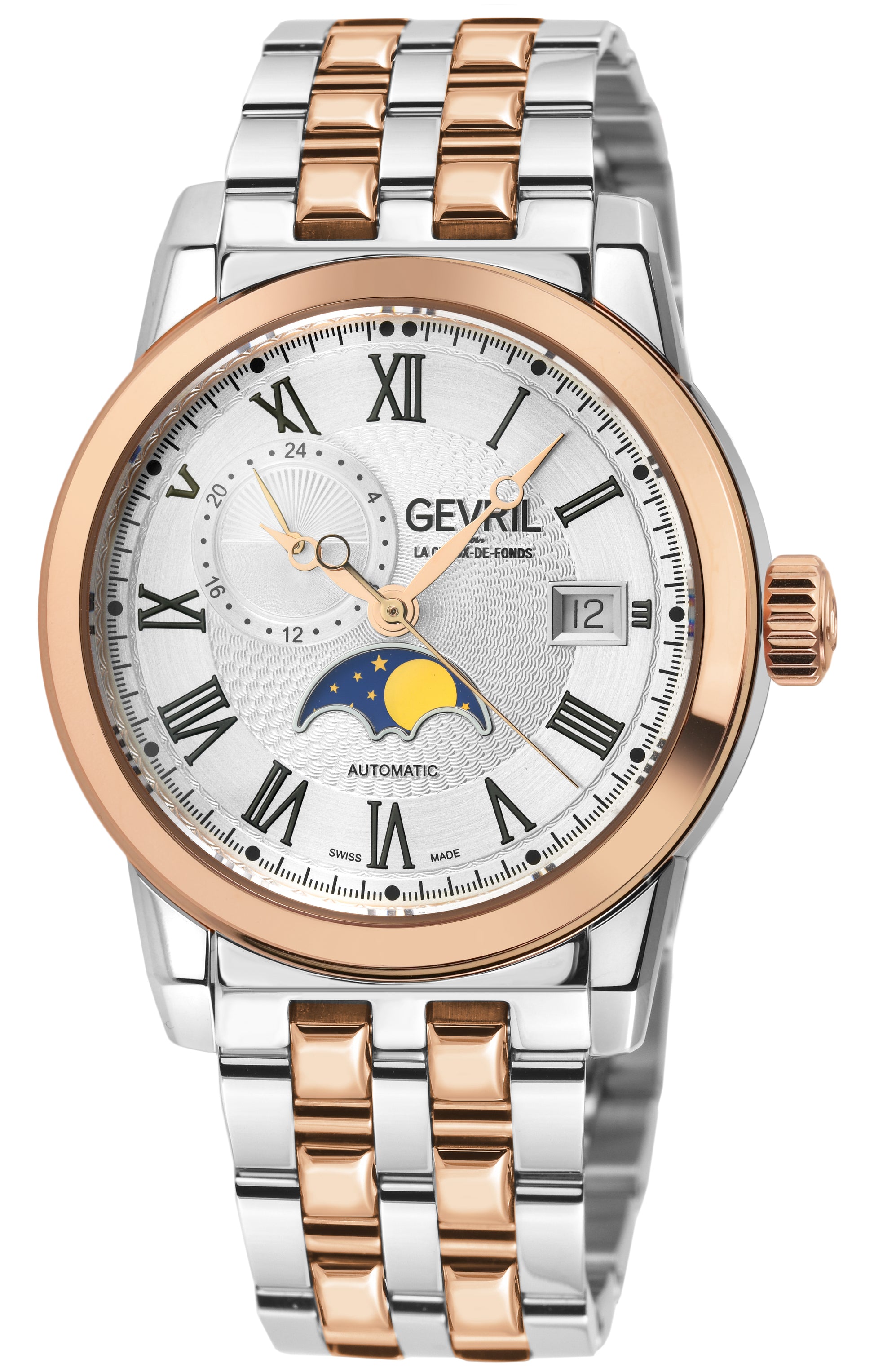 title:Gevril Men's Madison 39mm Automatic Watch 2593B;color:White