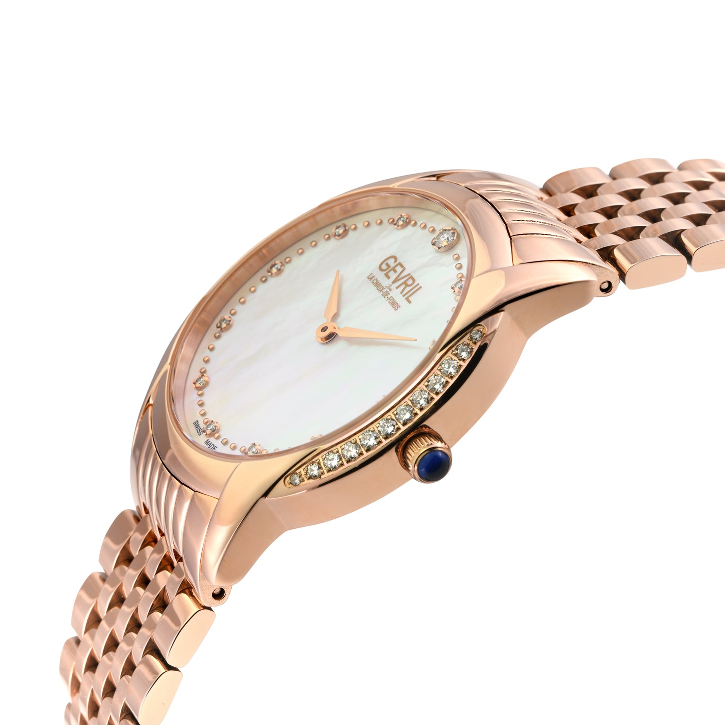 title:Gevril Women's Airolo 36mm Quartz Watch 13151B;color:White Mother-of-Pearl