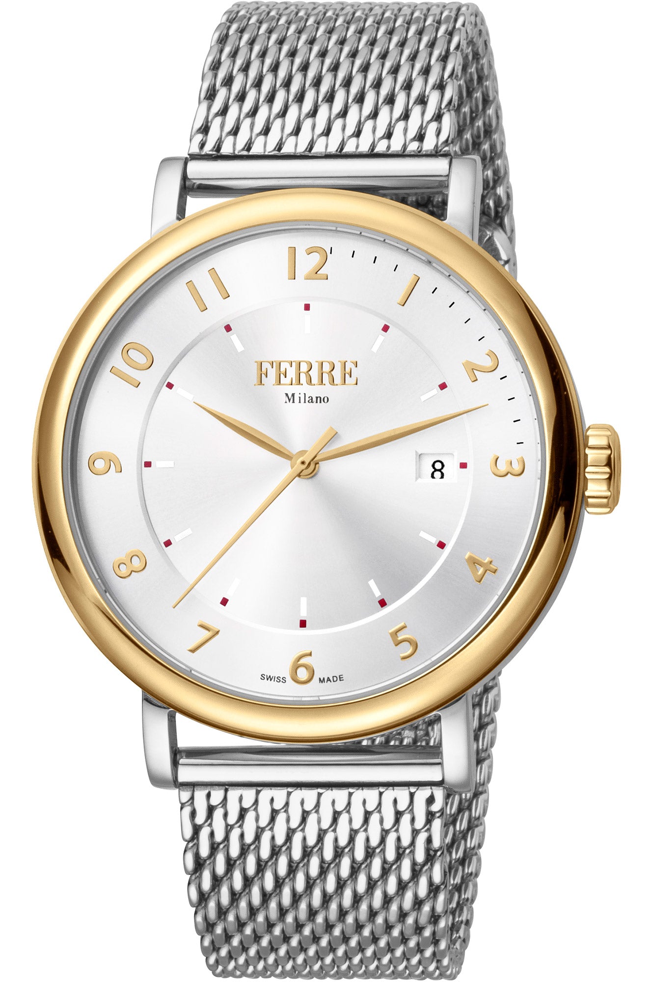 title:Ferre Milano Fashion Men's FM1G111M0071 43mm Quartz Watch;color:Silver