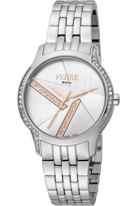 title:Ferre Milano Fashion Women's FM1L145M0051 32mm Quartz Watch;color:Silver