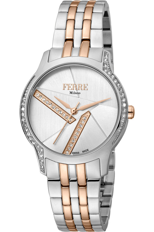 title:Ferre Milano Fashion Women's FM1L145M0101 32mm Quartz Watch;color:Silver