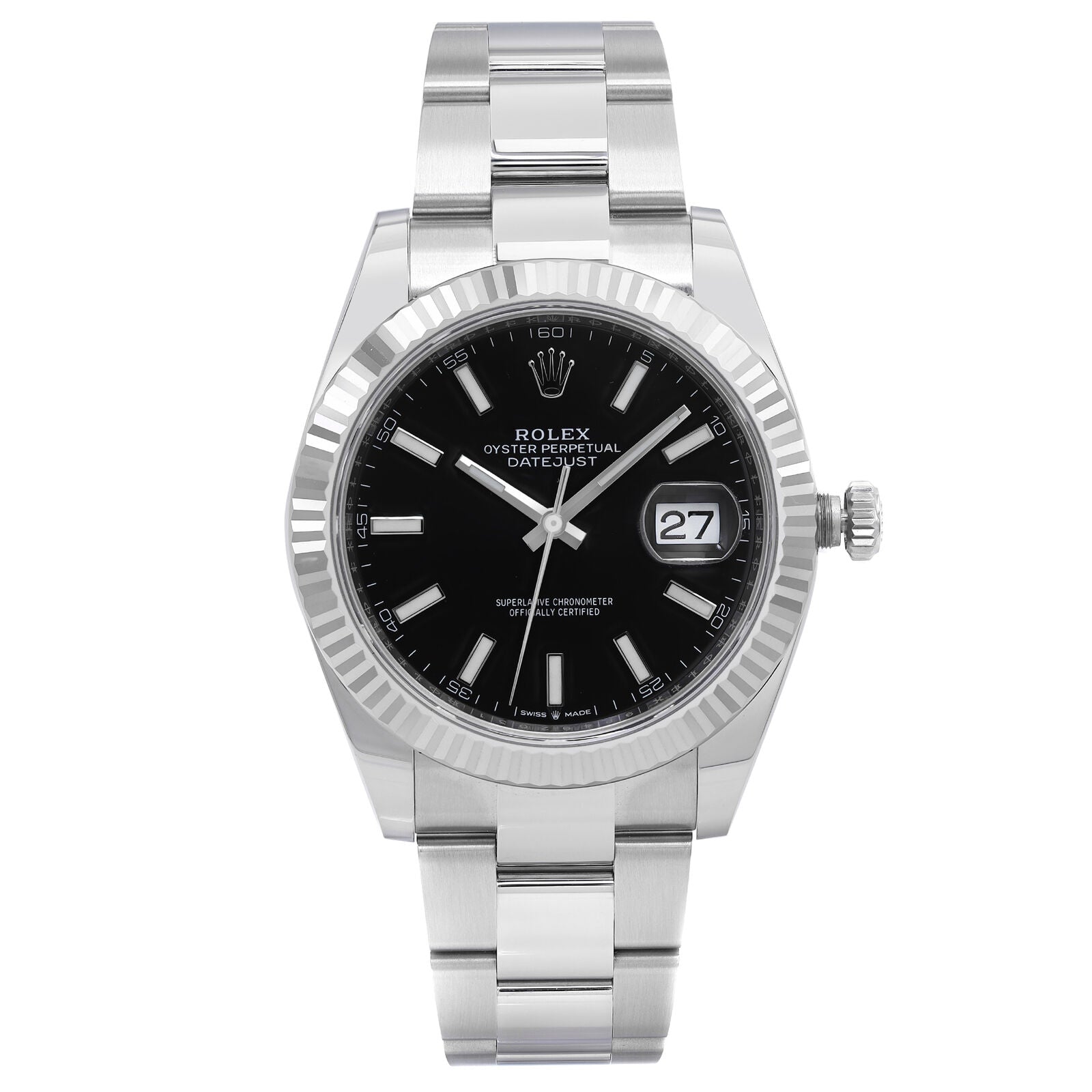 title:Rolex Datejust 41 Steel &amp; 18K White Gold Black Index Dial Mens Watch  TFJ-142508523;color:not applicable