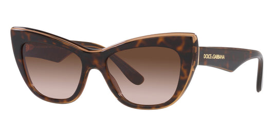 title:Dolce & Gabbana Women's DG4417-325613-54 Fashion 54mm Havana/Brown Sunglasses;color:Havana/Transparent Brown