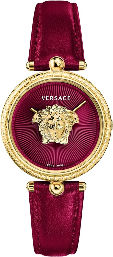 title:Versace Women's VECQ00418 Palazzo Empire 34mm Quartz Watch;color:Red