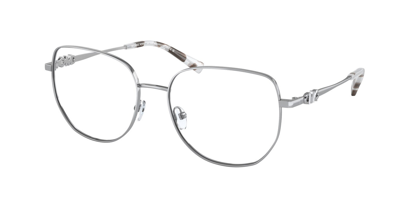 title:Michael Kors Women's Belleville 54mm Silver Opticals MK3062-1153-54;color:Silver Frame, Demo Lens