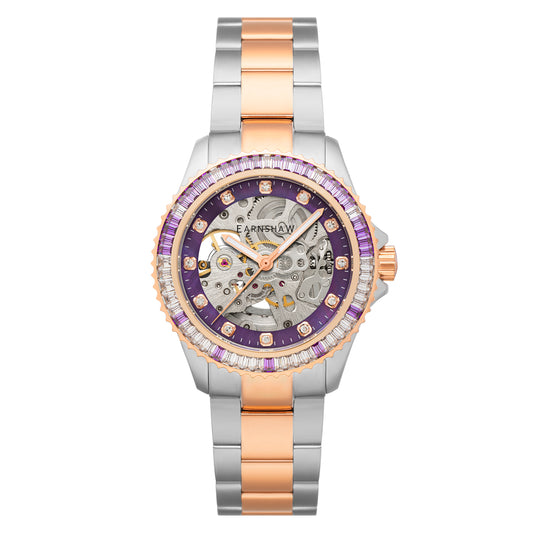 title:Thomas Earnshaw Women's ES-8275-55 Martineau 40mm Automatic Watch;color:Purple