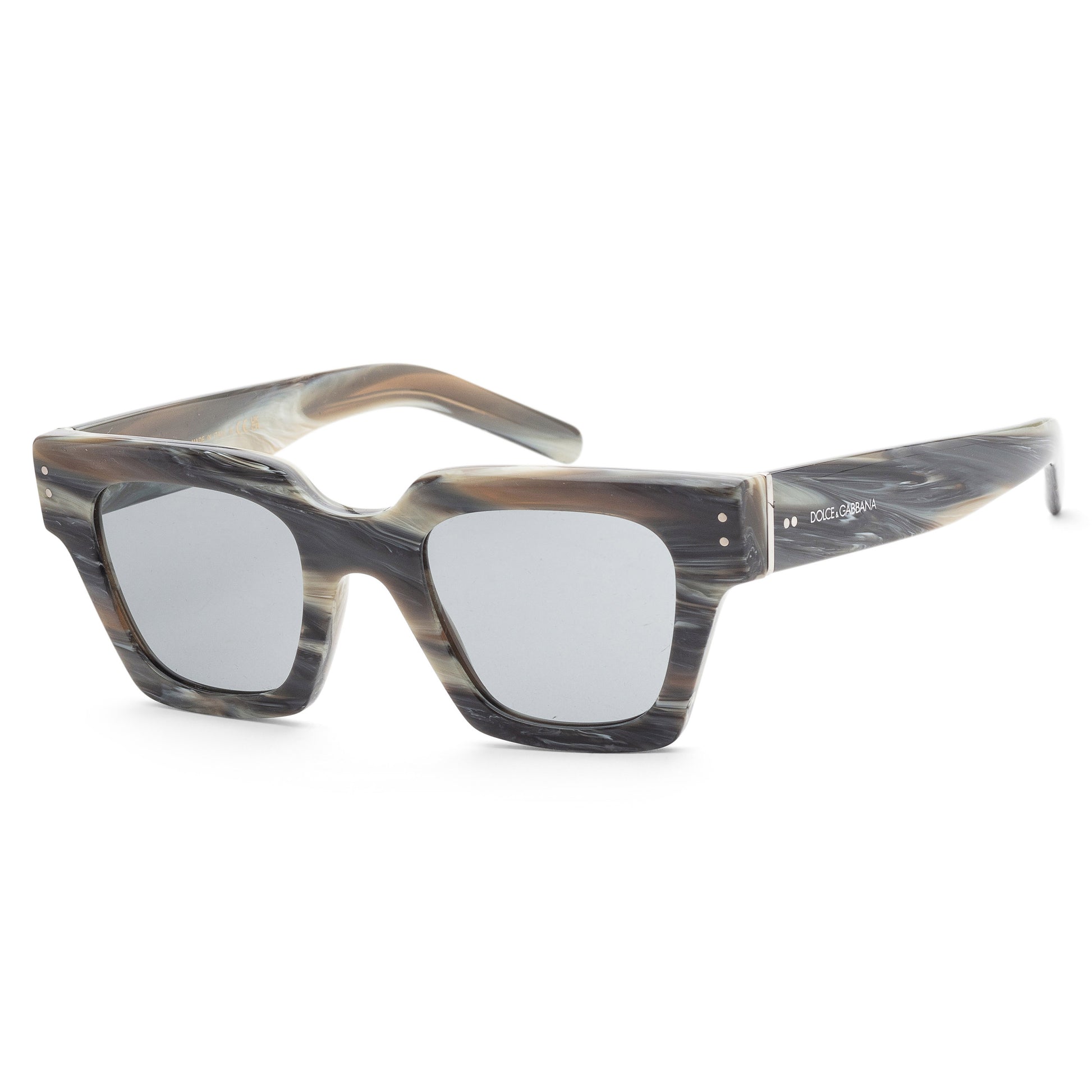 Dolce & Gabbana Men's DG4413-339087-48 Fashion 48mm Grey Horn Sunglasses - Ruumur