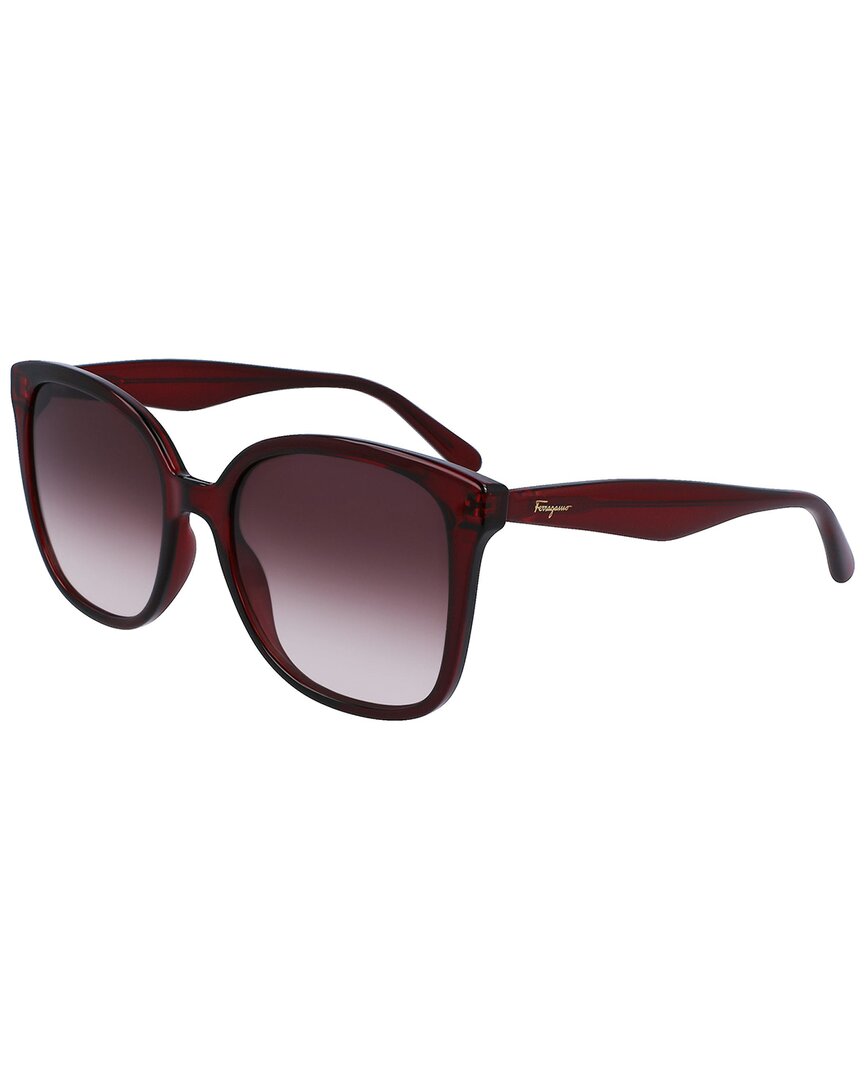 title:Ferragamo Women's 56mm Black Sunglasses SF1072S-001-56;color:Black frame, Grey Gradient lens