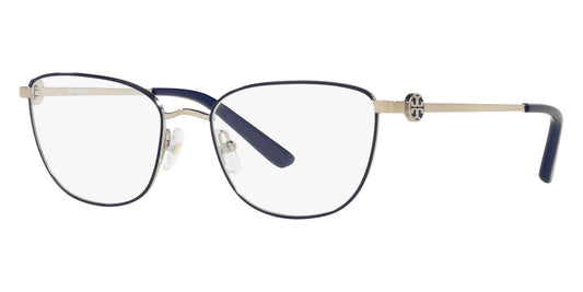 title:Tory Burch Women's 56mm Shiny Navy Metal  Opticals TY1067-3296-52;color:Shiny Navy Metal frame, Demo Lens