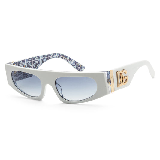 Dolce & Gabbana Women's DG4411-337119-54 Fashion White On Blue Maiolica Sunglasses - Ruumur