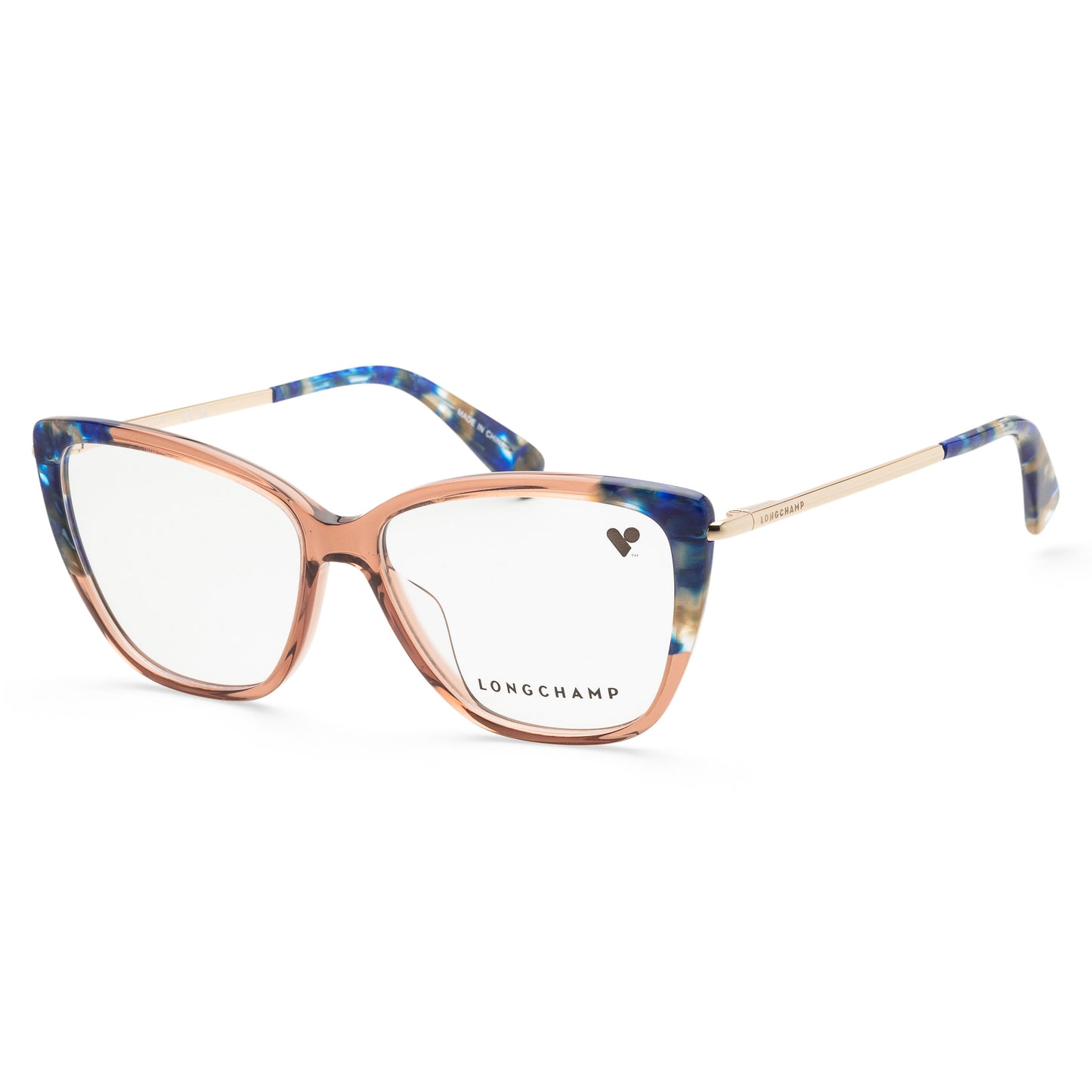 title:Longchamp Women's LO2640-272 Fashion 54mm Nude Opticals;color:Nude Frame, Demo Lens