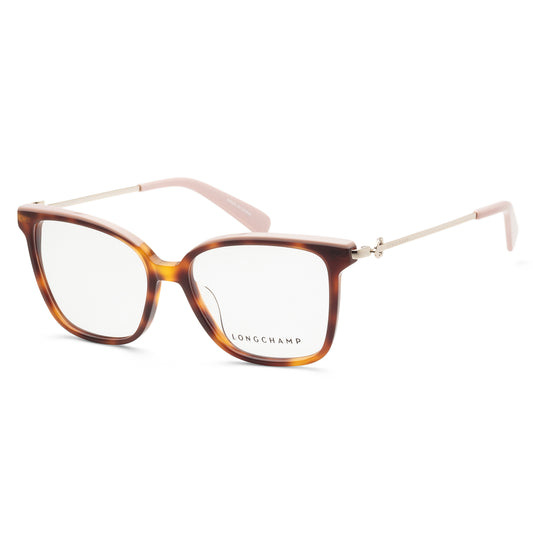 title:Longchamp Women's LO2676-226 52mm Warm Havana Square Opticals;color:Warm Havana Frame, Demo Lens