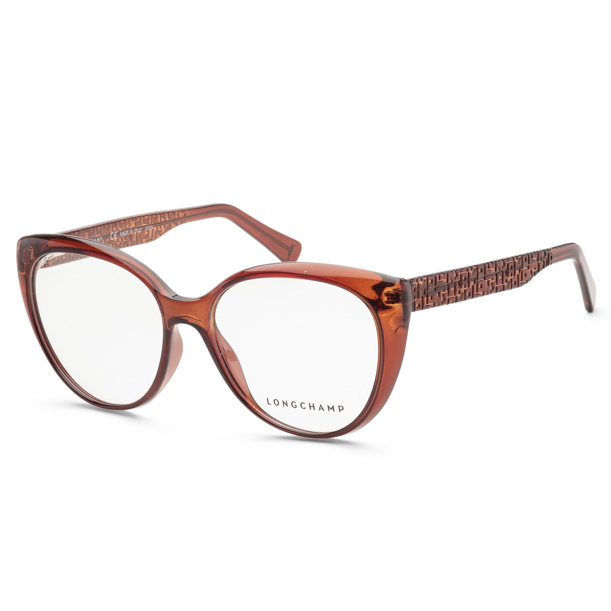 title:Longchamp Women's LO2682-200 Fashion 55mm Brown Opticals;color:Brown Frame, Demo Lens