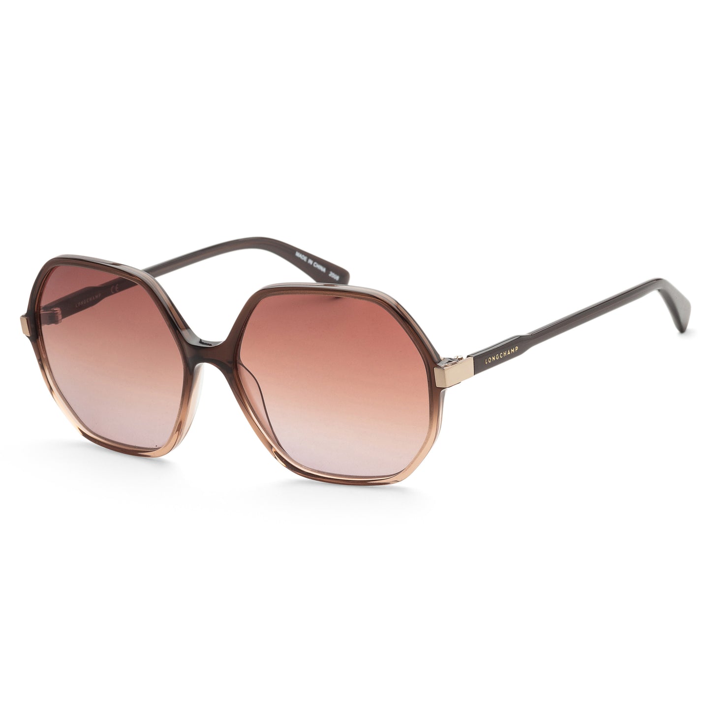 title:Longchamp Women's LO613S-201 59mm Brown Geometric Sunglasses;color:Brown