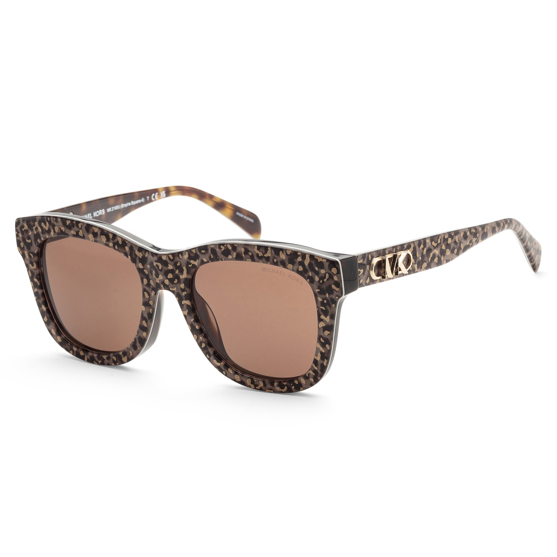 title:Michael Kors Women's MK2193U-189073-52 Empire Square 52mm Brown Sunglasses;color:Brown frame, Brown lens