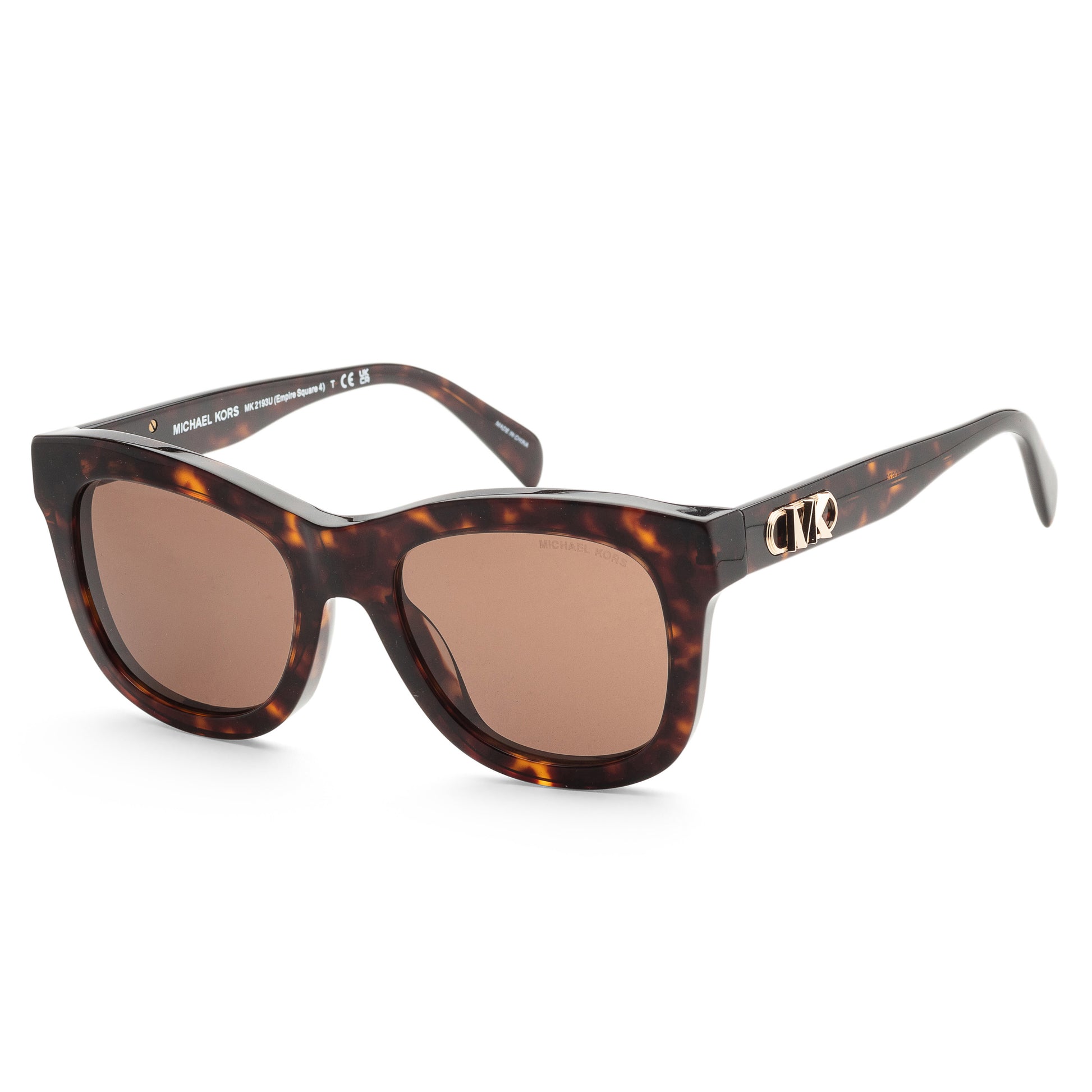 title:Michael Kors Women's 52mm Dark Tort Sunglasses MK2193U-300673-52;color:Dark Tort frame, Brown lens