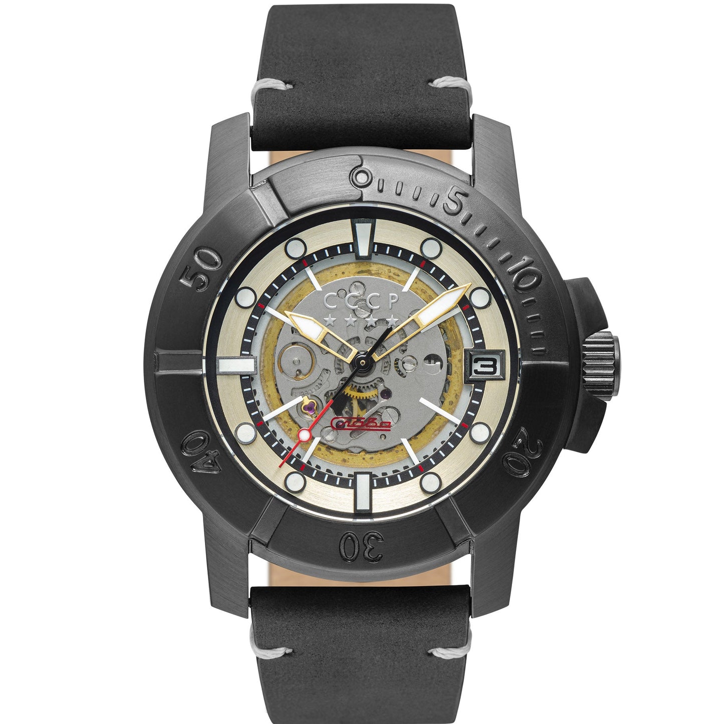 title:CCCP Men's CP-7057-05 Gorshkov 43mm Automatic Watch;color:Gold