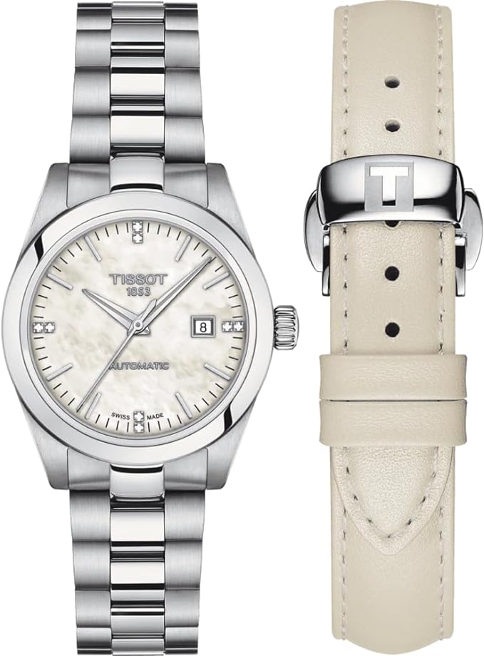 title:Tissot Women's T132.007.11.116.00 T-My 29.3mm Automatic Watch;color:White Mother-of-Pearl