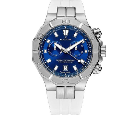 title:Edox Men 10113-3CAB-BUIN Delfin The Original 43mm Quartz Watch;color:Blue