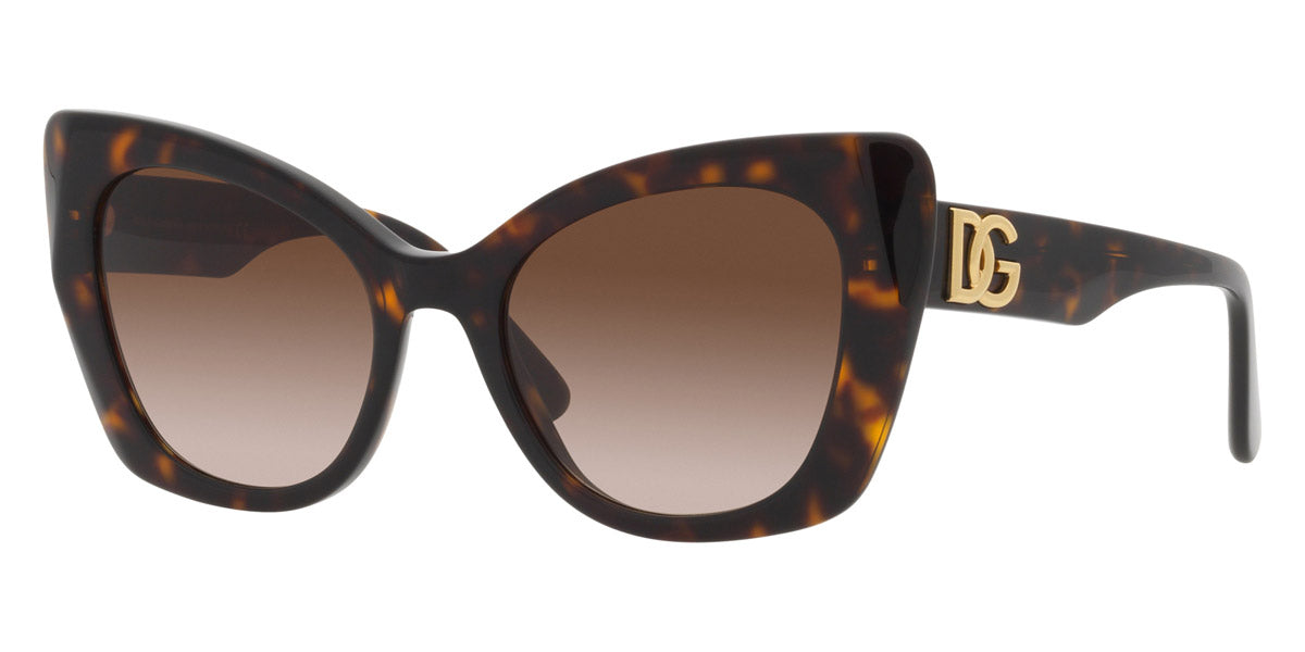 title:Dolce & Gabbana Women's 53mm Havana Sunglasses DG4405-502-13-53;color:Havana frame, Brown Gradient lens