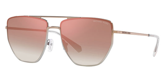 Michael Kors Women's Paros MK1126-11086F 60mm Rose Gold Silver Sunglasses - Ruumur