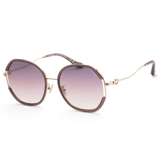 title:Coach Women's Fashion HC7144BD-9413U6-59 59mm Light Gold and Pink Sunglasses;color:Light Gold and Pink