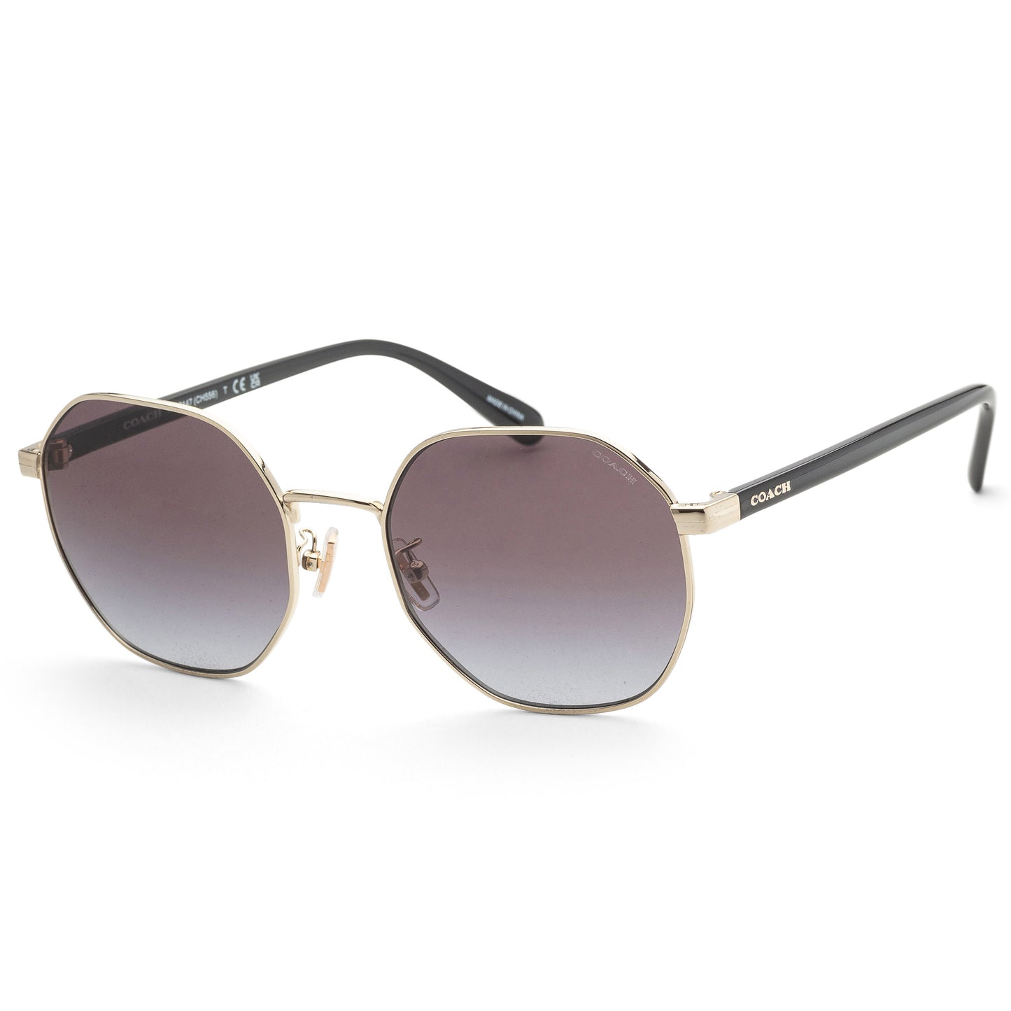 title:Coach Women's Fashion HC7147-90058G-56 56mm Shiny Light Gold Sunglasses;color:Shiny Light Gold