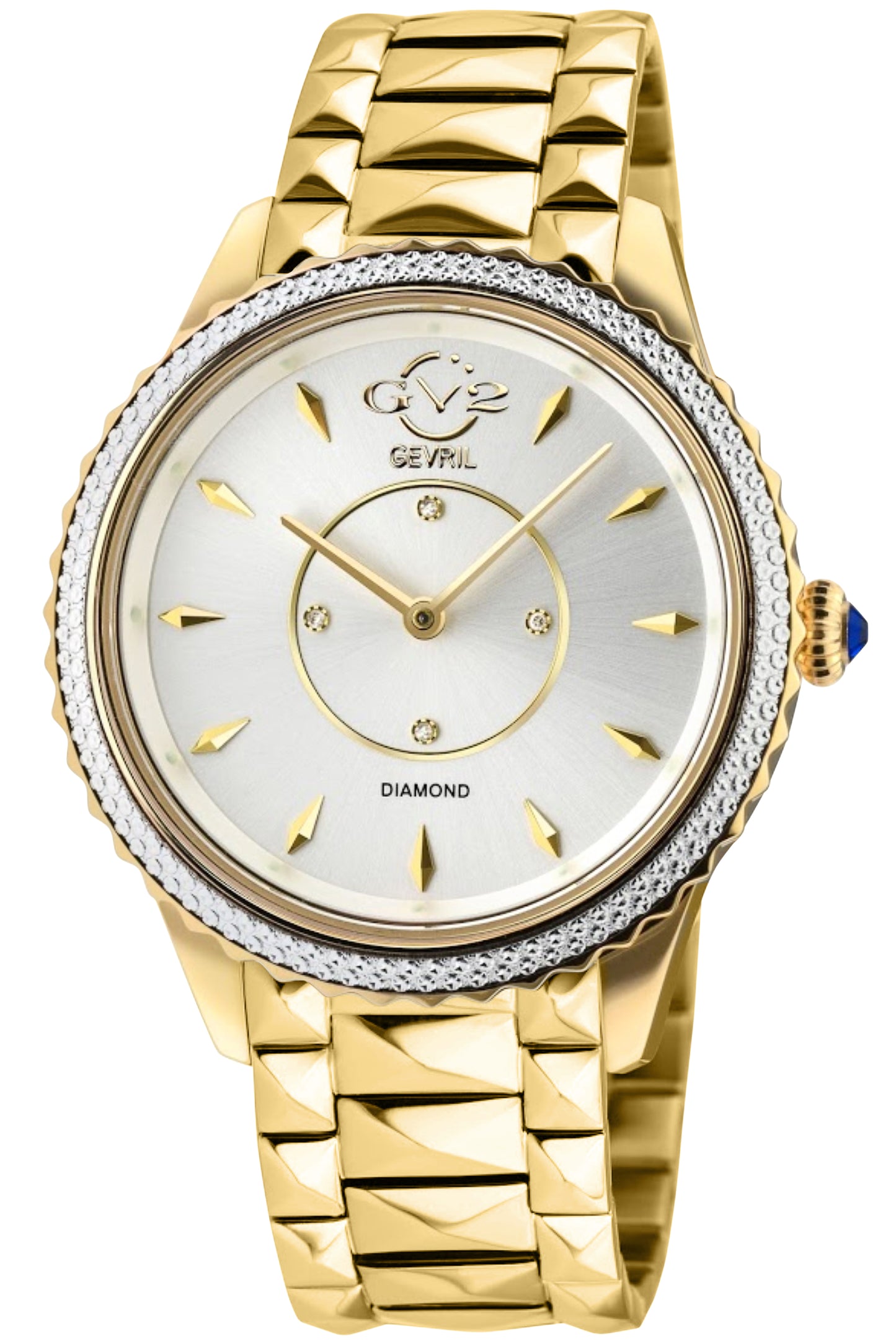 title:GV2 by Gevril Women's Siena 38mm Quartz Watch 11702-525;color:White Mother-of-Pearl