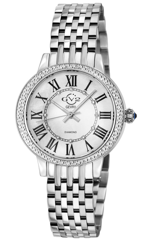 title:GV2 by Gevril Women's Astor III 34mm Quartz Watch 9150B;color:White Mother-of-Pearl