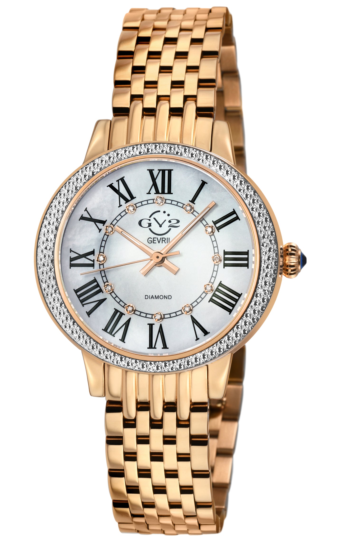 title:GV2 by Gevril Women's Astor III 34mm Quartz Watch 9151B;color:White Mother-of-Pearl