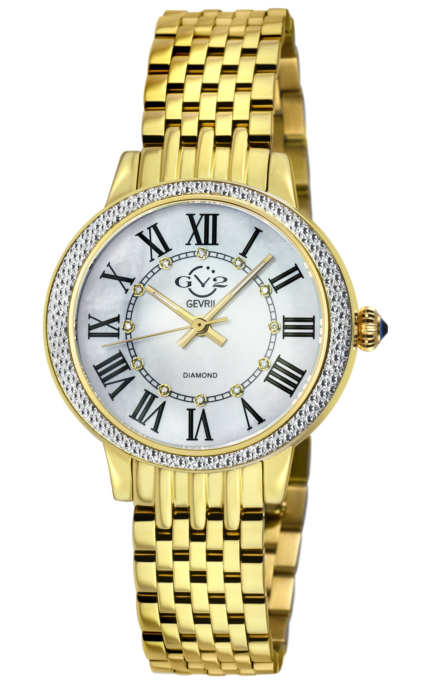 title:GV2 by Gevril Women's Astor III 34mm Quartz Watch 9152B;color:White Mother-of-Pearl