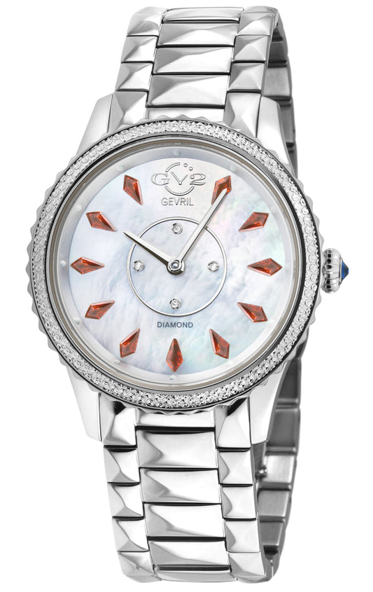 title:GV2 by Gevril Women's Siena 36mm Quartz Watch 11730B;color:White Mother-of-Pearl