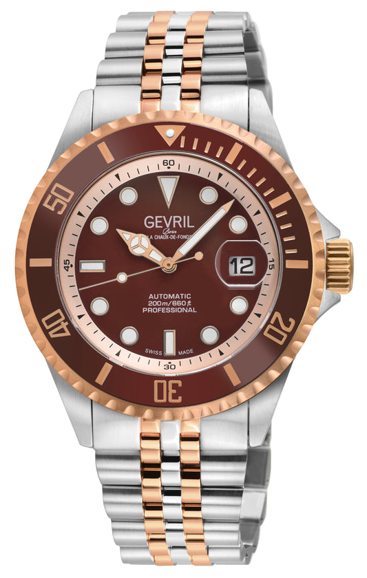 title:Gevril Men's Wallstreet 43mm Automatic Watch 41858B;color:Brown