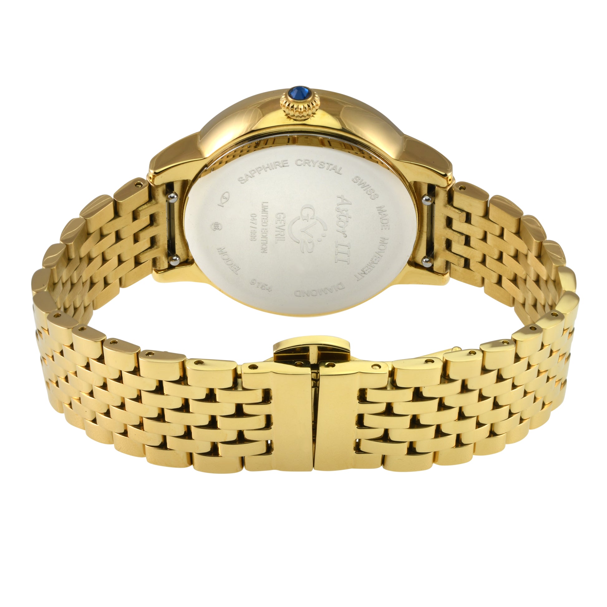 title:GV2 by Gevril Women's Astor III 34mm Quartz Watch 9152B;color:White Mother-of-Pearl