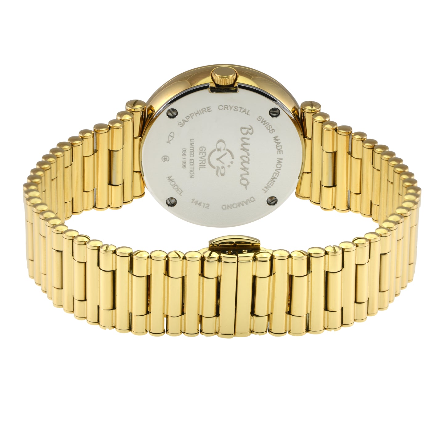 title:GV2 by Gevril Women's Burano 34mm Quartz Watch 14412B;color:White Mother-of-Pearl