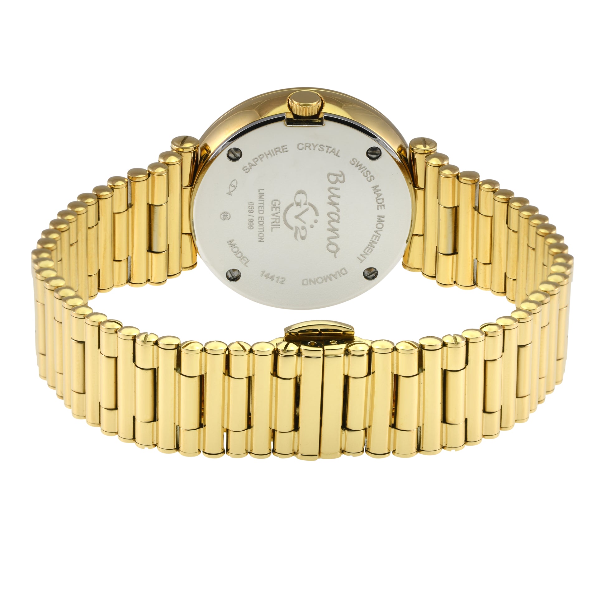 title:GV2 by Gevril Women's Burano 34mm Quartz Watch 14412B;color:White Mother-of-Pearl