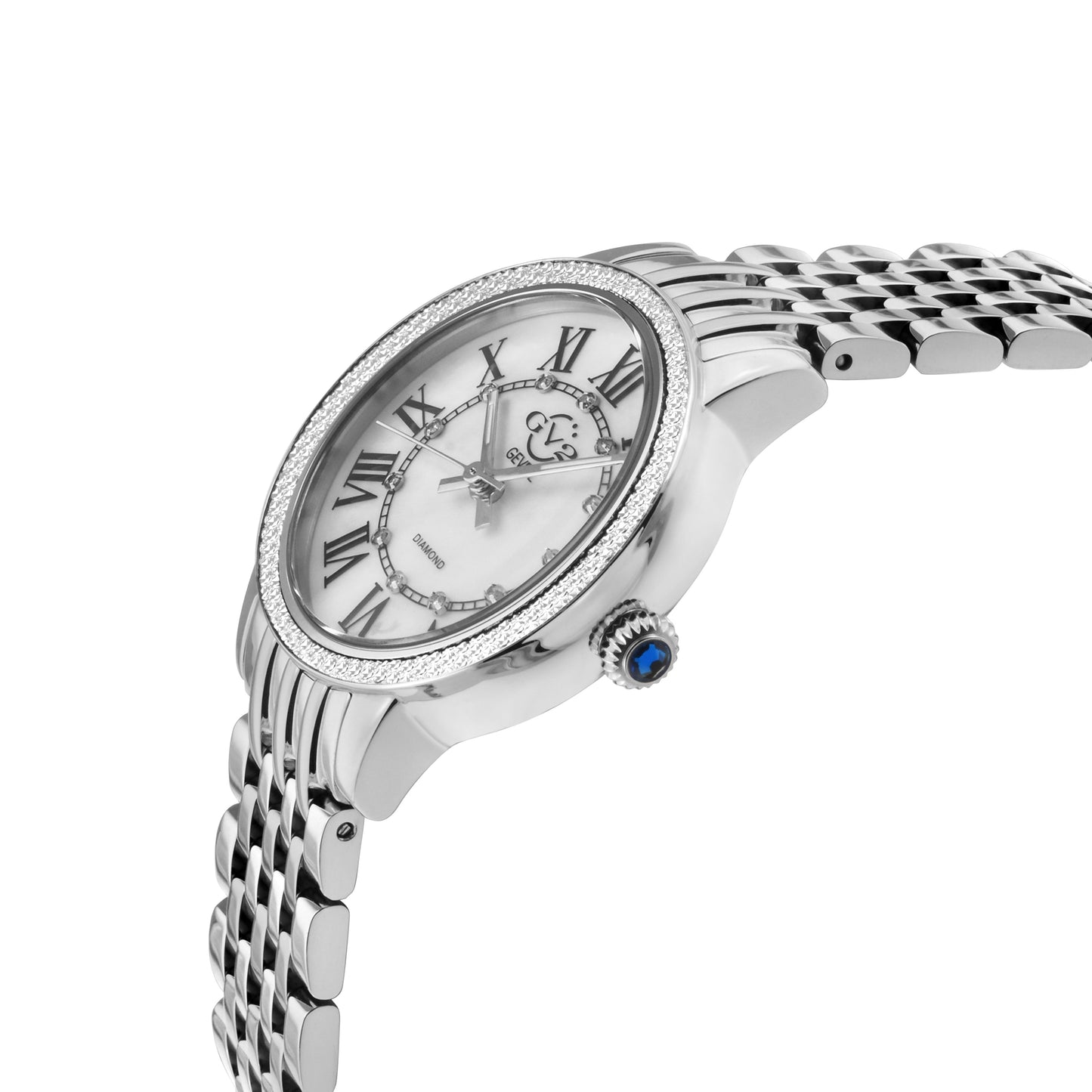 title:GV2 by Gevril Women's Astor III 34mm Quartz Watch 9150B;color:White Mother-of-Pearl