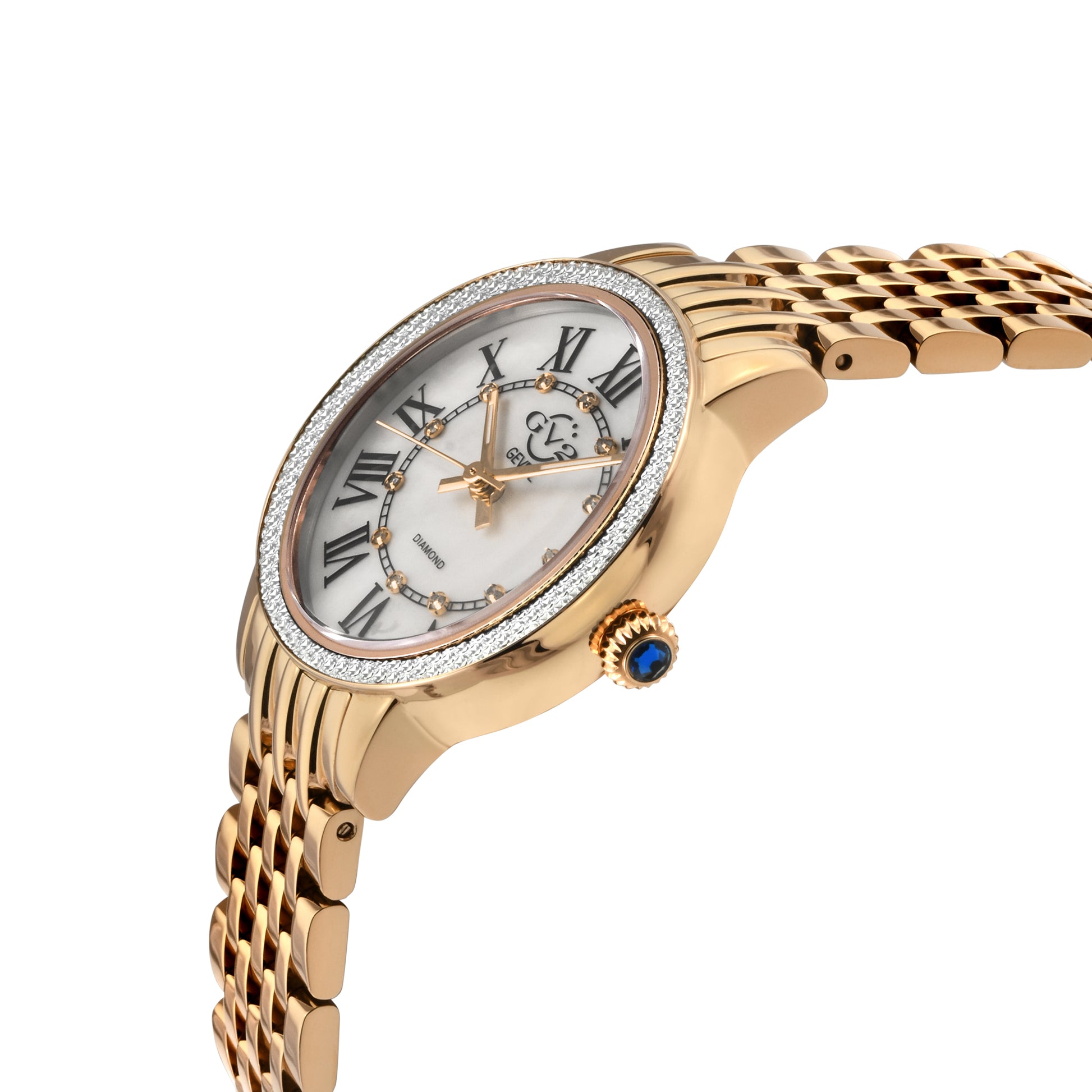 title:GV2 by Gevril Women's Astor III 34mm Quartz Watch 9151B;color:White Mother-of-Pearl