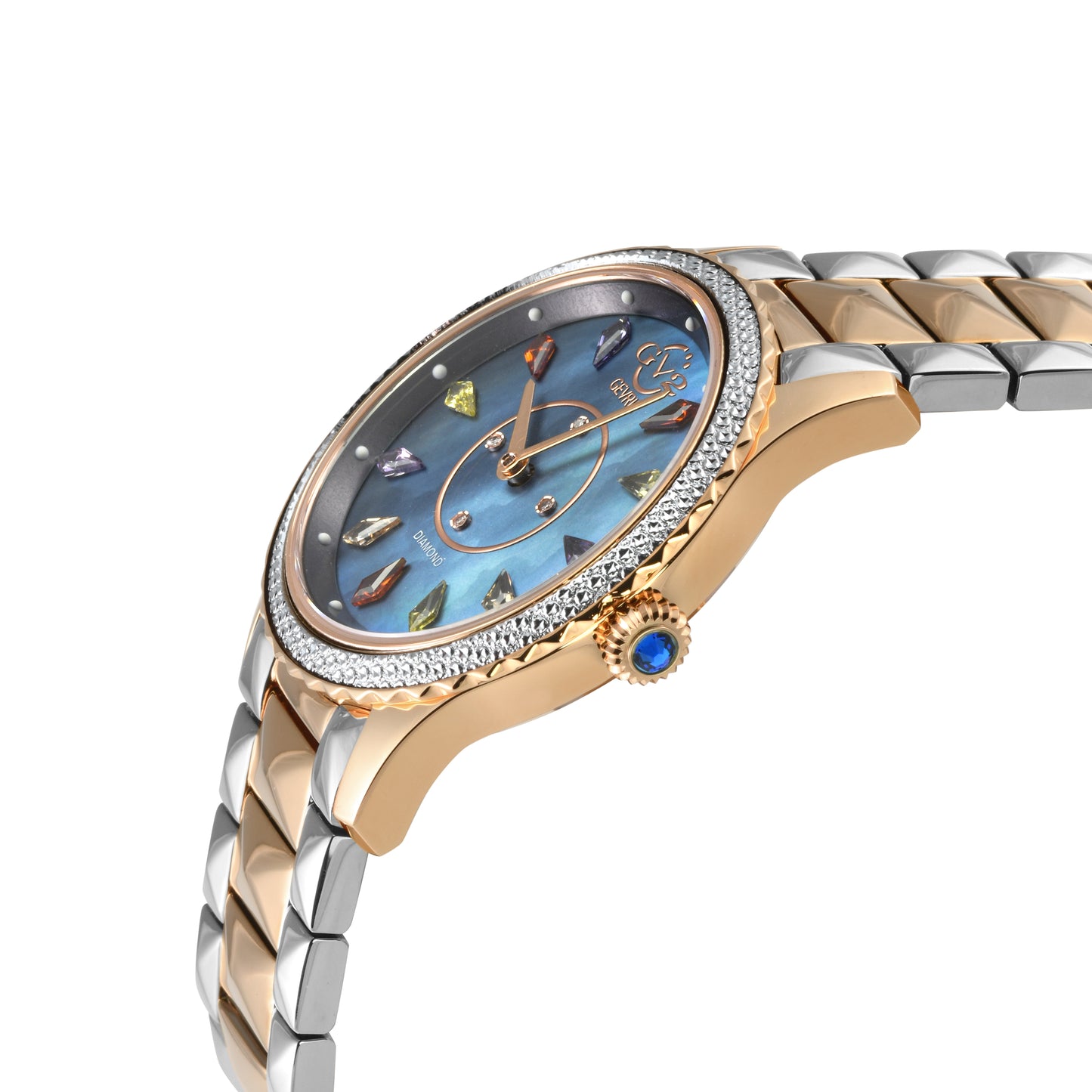 title:GV2 by Gevril Women's Siena 36mm Quartz Watch 11735B;color:Blue Mother-of-Pearl