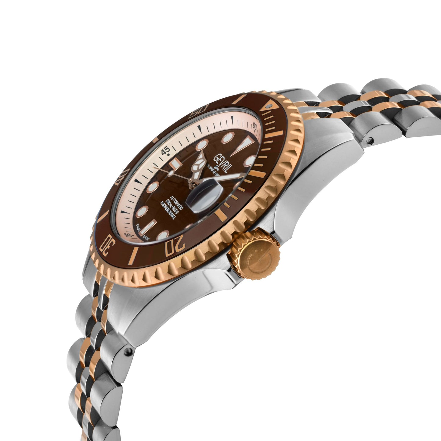 title:Gevril Men's Wallstreet 43mm Automatic Watch 41858B;color:Brown